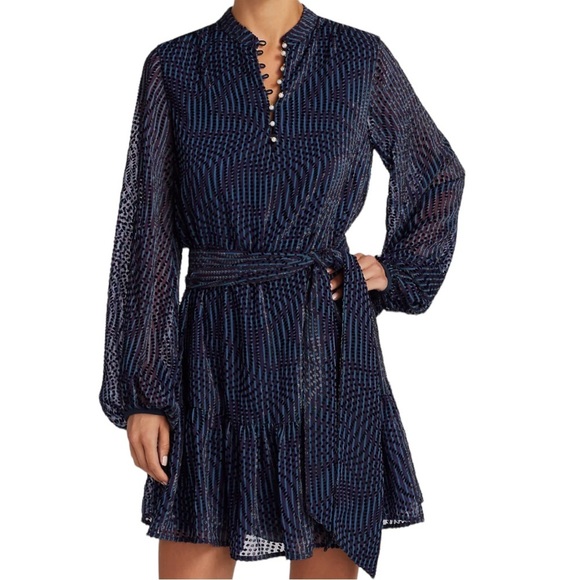 Tanya Taylor NWT Ellette Long-Sleeve Belted Dress Size Small - Picture 2 of 10